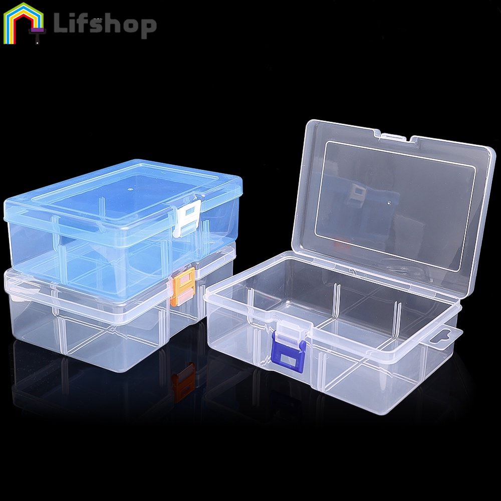 Storage Boxs with Lock / Beads Collection Container / Rectangular Plastic Home Storage Can / Jewelry