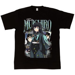 ป่าเสื้อยืด พิมพ์ลายการ์ตูนอนิเมะ Muichiro Tokito Demon Slayer Homage Series