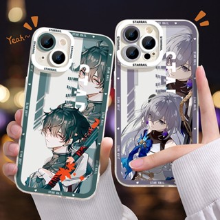 เคสโทรศัพท์ซิลิโคน TPU ใส แบบนิ่ม ลาย Honkai Star Rail Himeko กันกระแทก สําหรับ iPhone 14 11 13 12 Pro Max XS XR X 8 7 6S Plus Mini