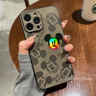 เคสโทรศัพท์มือถือหนัง กันกระแทก ลายมิกกี้เมาส์ แฟชั่น สําหรับ IPhone 14 12 13 11 Pro X Xs Max XR 7 8 14 Plus