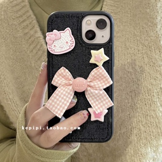 เคสป้องกันโทรศัพท์มือถือ ลายแมว ประดับโบว์ กันกระแทก สําหรับ Apple Iphone 14promax 13 12 11 14pro 13pro 14