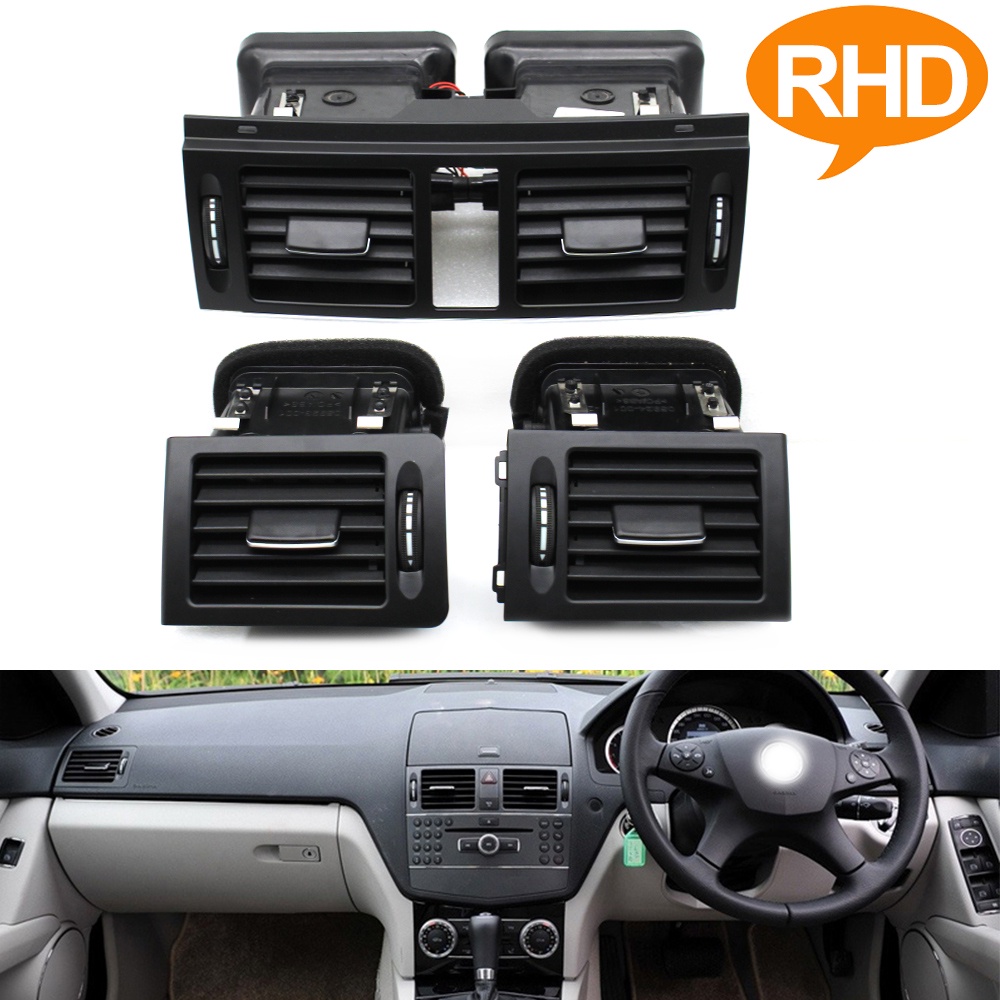 Rhd กระจังหน้าเครื่องปรับอากาศ ซ้าย ขวา สําหรับ Mercedes Benz C Class W204 C180 C200 C220 C230 260 3