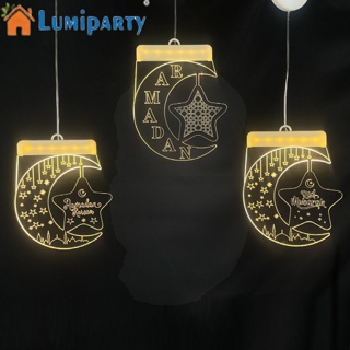 Lumiparty โคมไฟ Led อะคริลิค รูปดวงจันทร์ 3d สําหรับแขวนตกแต่งบ้าน