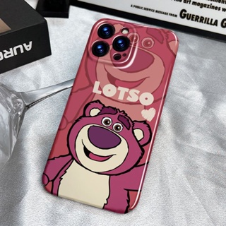 🔥เคสโทรศัพท์มือถือแบบแข็ง ลายหมีสตรอเบอร์รี่ สําหรับ Iphone 11 8 14promax 12 Xr 13plus JI5D