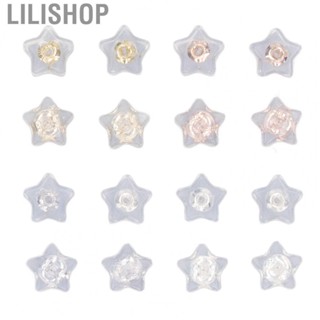 Lilishop Pentagram Earring Back  Comfortable To Wear Reusable Silicone Material Earring Back Replacement 16pcs  for Earring