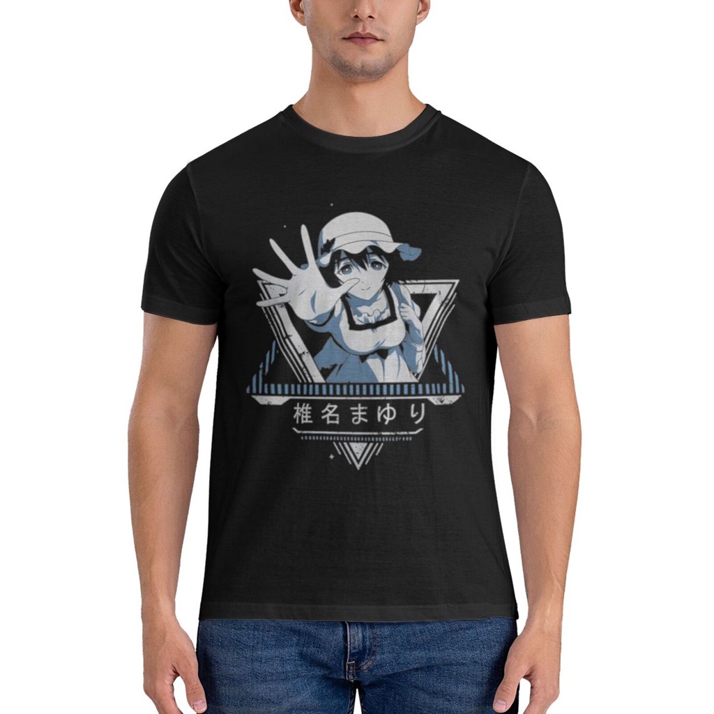 Mayuri อะนิเมะ Star Steins Gate Kurisu Okabe Makise มังงะ Daru Shiina Rintaro แฟชั่นผ้าฝ้ายเสื้อยืด 