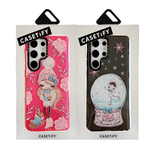 CASETIFY เคสโทรศัพท์มือถือ TPU นิ่ม กันกระแทก ประดับกลิตเตอร์ พร้อมกล่องบรรจุ สําหรับ Samsung Galaxy S23 Ultra Plus S22 Ultra