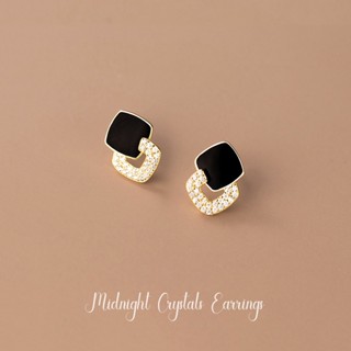 Midnight Crystals Earrings ต่างหูเงินแท้ S925