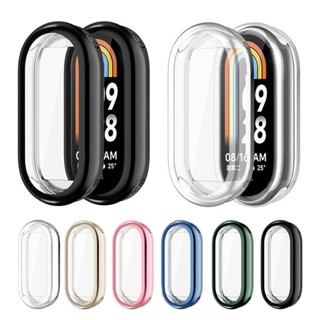 ตัวป้องกันหน้าจอ แบบเต็ม สําหรับ Xiaomi Mi Band 8 TPU เคสป้องกัน เคสกันกระแทก สําหรับ Xiaomi Band8