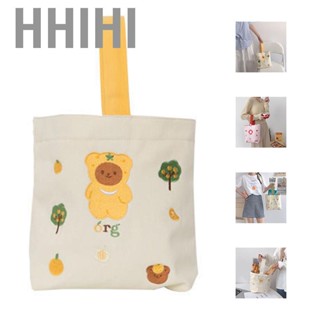 Hhihi Tote Lunch Bag Cartoon  Style Large  Vivid Colors Durable Canvas Lunch Sack for Box Book Snacks