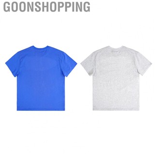 Goonshopping Summer Round Neck T Shirt  Skin Friendly Stylish Short Sleeves Unisex Casual T Shirt  for Street