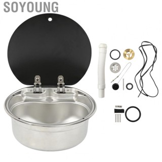 Soyoung RV Sink  Single Bowl Kitchen Sink Stain Resistant Foldable Rustproof  for Boats for Campers