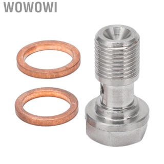 Wowowi Banjo Bolt Kit  7/16in‑24 Brake Line Banjo Bolt High Strength with 1.5mm Restrictor for Turbo Oil Feed for Clutch Lines