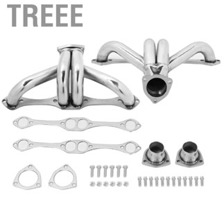 Treee Car Stainless Steel Exhaust Manifold Kit Fits for GMC Small Block Hugger 327 305 350