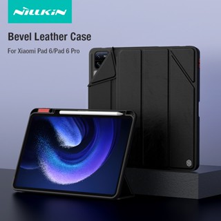 NILLKIN เคสแท็บเล็ตหนัง PU TPU แบบใส กันลื่น กันกระแทก พร้อมช่องใส่ปากกา สําหรับ Xiaomi Mi Pad 6 6 Pro