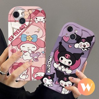 เคสโทรศัพท์มือถือ ขอบโค้ง ลาย Kuromi Melody 3D น่ารัก แวววาว สําหรับ OPPO A76 A77s A1K A16s A5 A9 A31 A3s A15s A54 A74 A16E A17K A16K A16 A12 A96 A95 A5s A53 A77 A57 A17 A15 A55 A52 A7