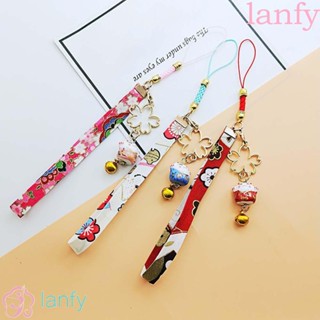 Lanfy สายคล้องโทรศัพท์มือถือ ลายแมว และเดซี่น่ารัก สําหรับห้อยโทรศัพท์มือถือ