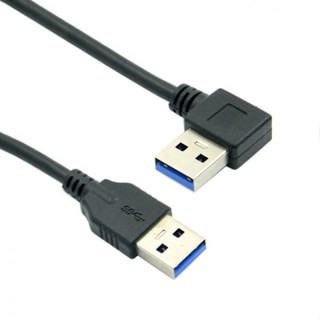 Xiwai สายเคเบิลข้อมูล USB 3.0 A Type ตัวผู้ เป็น A Type ตัวผู้ 90 องศา 40 ซม.