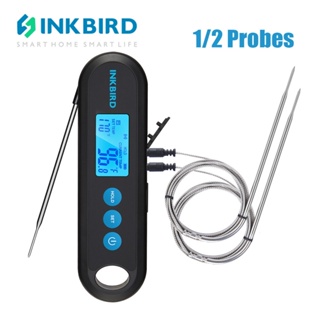 Inkbird IHT-2PB เครื่องวัดอุณหภูมิเนื้อสัตว์ บาร์บีคิว บลูทูธ พร้อมโพรบ 1/2 เครื่องวัดอุณหภูมิ อ่านทันที ชาร์จได้