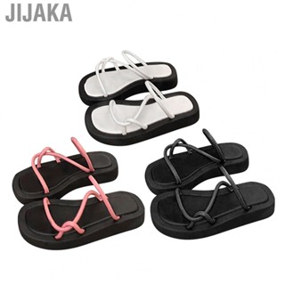 Jijaka Women Sandal  Thick Sole PU Women Beach Slippers  for Summer for Swimming