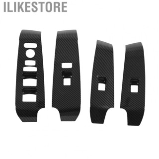 Ilikestore Window Switch Trims  Interior Window Button Panel Cover Adhesive Door Arm Rest Frame 4PCS Scratch Resistant  for Car