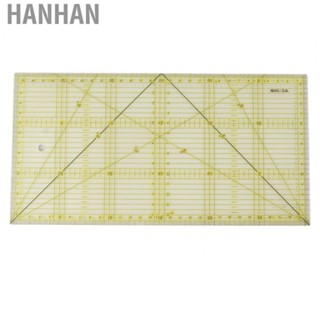 Hanhan Quilt Ruler  Acrylic Multifunction Sewing Ruler Precise Scale Transparent  for Cutting