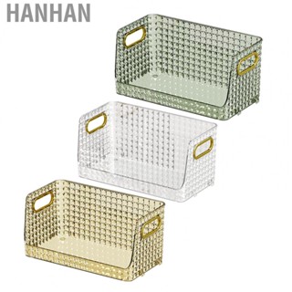 Hanhan Makeup Storage Box  Handles Geometric Pattern Cosmetics Organizer  for Home