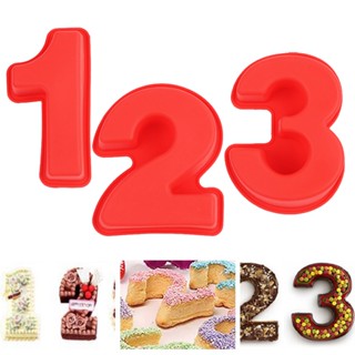 10inch Reusable Wedding Birthday Large Party Non Stick Soft Silicone Number 1 2 3 Cake Tin