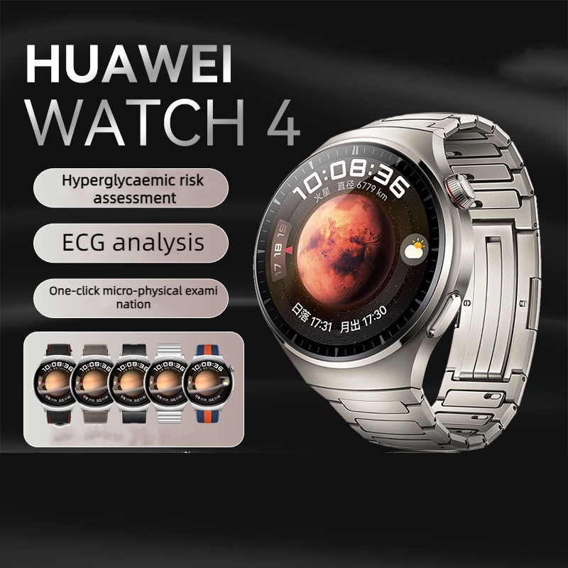 นาฬิกาข้อมือสมาร์ทวอทช์ Huawei WATCH 4Pro Huawei การประเมินความเสี่ยงต่อน้ําตาลในเลือดสูง การโทรแบบอิสระ การตรวจสอบไมโครบอดี้ แบบคลิกเดียว