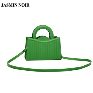 Jasmin NOIR กระเป๋าถือ กระเป๋าสะพายไหล่ หนัง PU ทรงสี่เหลี่ยมผืนผ้า ขนาดเล็ก สําหรับสตรี