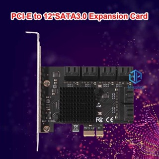 อะแดปเตอร์การ์ดขยาย SA3112J PCIE 12 พอร์ต 6Gbps PCI-Express X1 SATA 3.0#S [Missece.th]