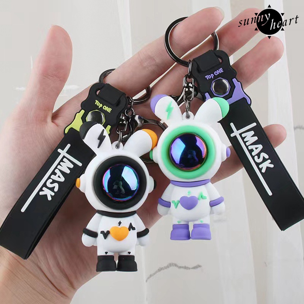 Keychains 33 บาท Shr พวงกุญแจ จี้ซิลิโคน รูปการ์ตูนนักบินอวกาศน่ารัก กันจางหาย สําหรับห้อยกระเป๋า Hobbies & Collections