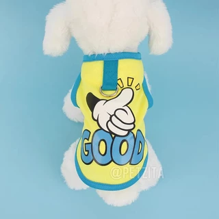 🇹🇭พร้อมส่ง🇹🇭💕เสื้อกล้ามแต่งสีขอบ *พร้อมห่วงสำหรับคล้องสายจูง 🐶🐱🐰 for pet เสื้อสุนัข ชุดหมา ชุดแมว