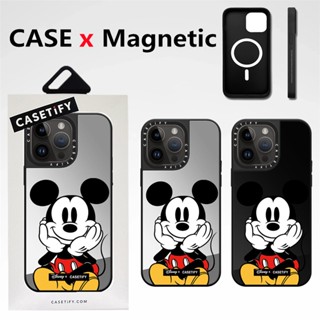 CASETIFY【Disney Mickey】เคสโทรศัพท์มือถือแบบแข็ง กันกระแทก พร้อมกล่องใส่บัตร คุณภาพสูง สําหรับ iPhone 14 Pro Max 12 13 Pro Max