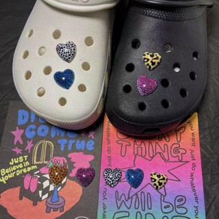 CROCS 《Leopard Print love》ชุดสติกเกอร์ ลายเสือดาวน่ารัก DIY อุปกรณ์เสริม สําหรับตกแต่ง