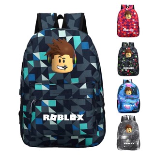 กระเป๋าเป้สะพายหลัง ผ้าออกซ์ฟอร์ด ลายการ์ตูน Roblox Mochila เหมาะกับการเดินทาง สําหรับเด็กผู้ชาย