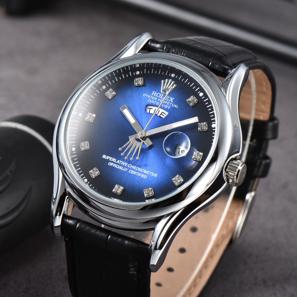 นาฬิกาข้อมือควอตซ์ สายหนัง หน้าปัดบอกปฏิทิน สไตล์นักธุรกิจ แฟชั่นสําหรับผู้ชาย - รูปที่ 7