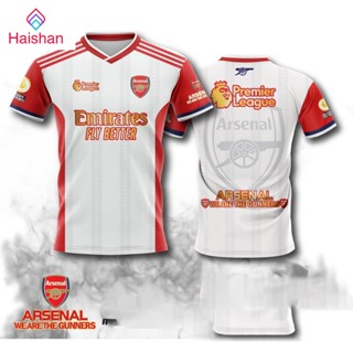 ไฮซาน เสื้อบอลพิมพ์ลาย ยอดฮิต ลายอาเซนอล สีขาว ARSENAL