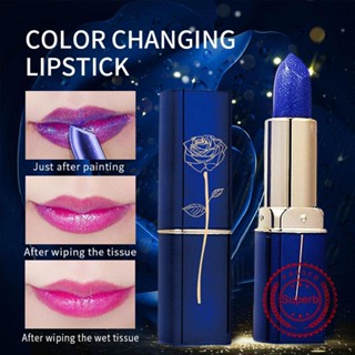 ลิปสติก เพิ่มความชุ่มชื้น ติดทนนาน ให้ความอบอุ่น สีฟ้า V3F3