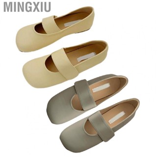 Mingxiu Women Shoes  Simple Non Slip Soft Sole Wide Strap Elegant Flats for Dinner