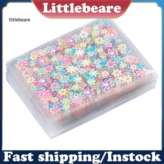 &lt;littlebeare&gt; สติกเกอร์ ลายดอกไม้ 3D สําหรับติดตกแต่งเล็บ 50 ชิ้น