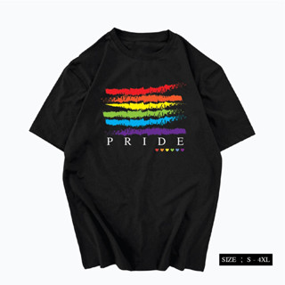 [COD]เสื้อสกรีนลาย 🏳️‍🌈 PRIDE LGBT เสื้อยืดคอกลม พร้อมส่งS-5XL