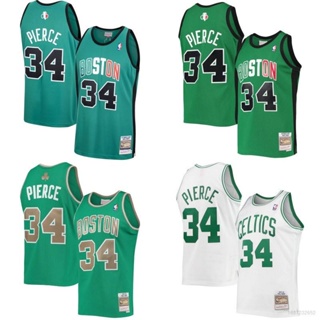 เสื้อกีฬาแขนกุด ลายทีม NBA Jersey Boston Celtics No.34 Pierce พลัสไซซ์