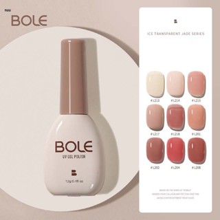 สีเจลไซรัป สีเจลใสๆ สีเจลโทนสุขภาพดี สีทาเล็บสีเจล BOLE 12ml Nude Pink สีสวยใส สุขภาพดี เม็ดสีแน่น ทาง่าย 12ml Jelly Gel Polish L-series nuuo