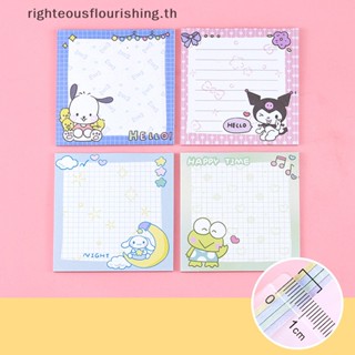 Righteousflourishs.th ใหม่ สติกเกอร์กระดาษโน้ต ลาย My Melody Kuromi Sanrio สําหรับติดตกแต่ง 4 ชิ้น ต่อถุง