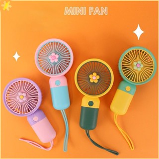 [LBE] Cute Mini Portable Small Fortable Handy Fan Electri Usb Rechargeable Handheld Fan With Light Battery Desktop Candy Pink Purple Color Mini Fan