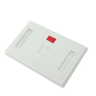 Link US-2121A Face Plate 1 Port With Shutter/Icon/Lable ID, White color