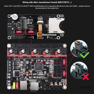 Iwo อุปกรณ์เสริมเครื่องพิมพ์ 3D MINI12864 V3 0 สําหรับจอแสดงผล LCD รองรับ Marlin DIY พร้อมที่ใส่การ์ด SD 12864