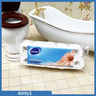 [Dolity1] ผ้าขนหนูกระดาษจิ๋ว สเกล 1:12 สําหรับตกแต่งบ้านตุ๊กตา เฟอร์นิเจอร์ 2 ชิ้น