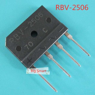   วงจรเรียงกระแสเต็มคลื่นแบบบริดจ์ RBV-2506 ZIP-4 RBV2506 25A 600V 5 ชิ้น